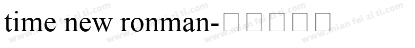 time new ronman字体转换